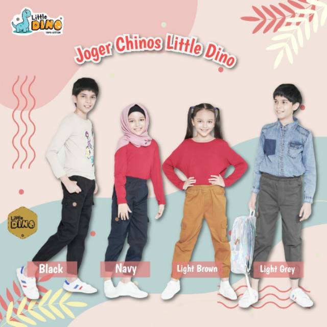 Littledino Joger Chino Cargo Anak 1-15 Tahun