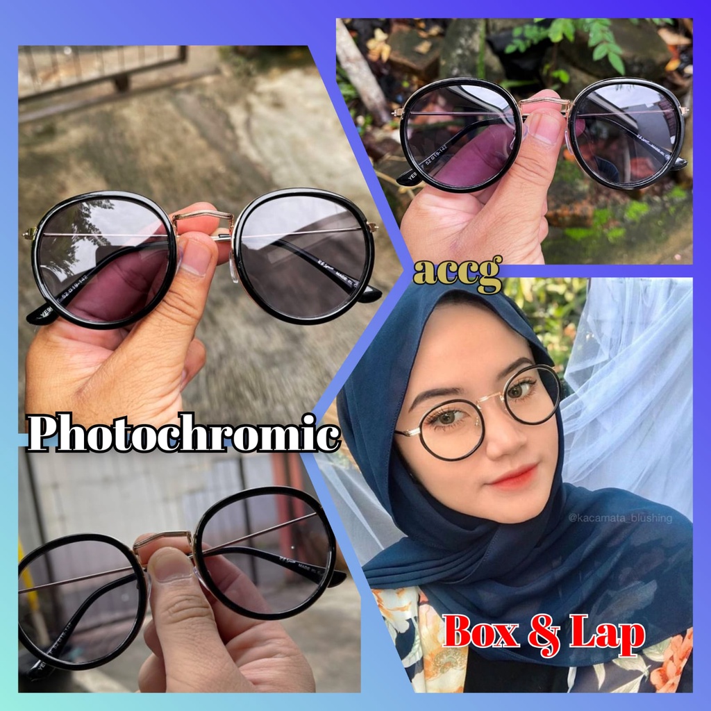 SALE KACAMATA PHOTOCROMIC BERUBAH WARNA MODEL RETRO DOUBBLE RING