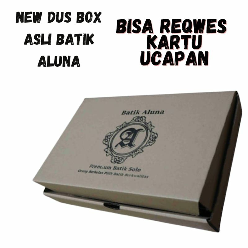 

New dus box packing asli batik aluna bisa reqwes kartu ucapan