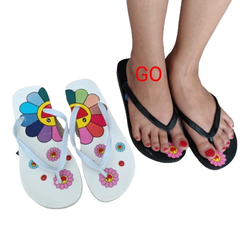 gos Import COUPLE ROSE Sandal Wanita Murah Japit Casual Teplek Sendal Cewek Flat Jepit