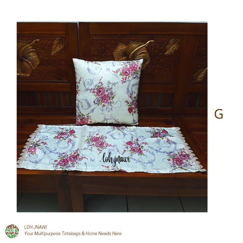 Sarung Bantal Set Sofa Ukuran 40x40 cm Shabby Chic Cantik Mewah Gaya Eropa