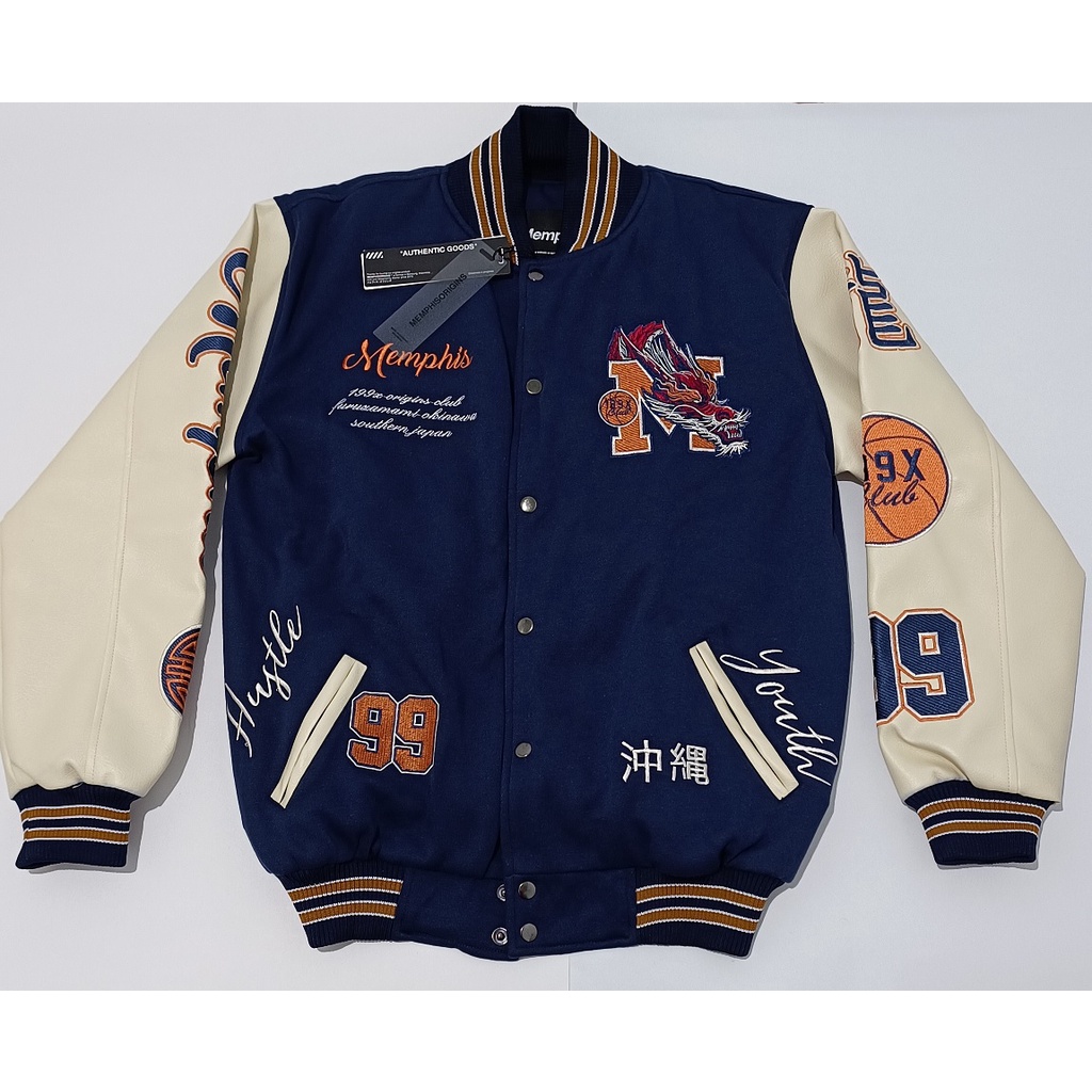 Varsity jacket - Jaket Varsity Okinawa Memphis Origins BNIB, baru size XL