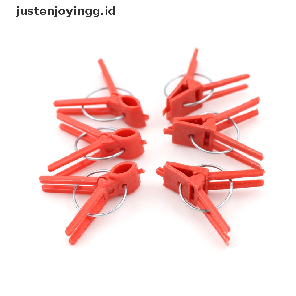 100 Pcs Klip Cangkok Tanaman Sayuran Bentuk Bulat Datar Bahan Plastik Untuk Taman