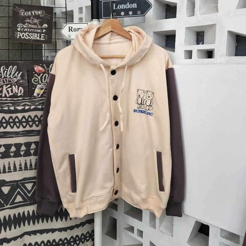 Jaket Wanita Oversize New Style Motif Supkelhc Bahaan Pleece Terbaru