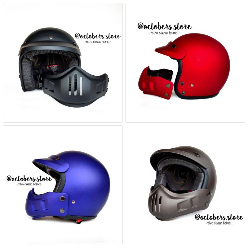 HELM CAKIL MODULAR (HALF FACE / FULL FACE) - HELM RETRO - HELM BOGO