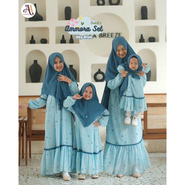 couple ibu anak/gamis ammora momsby A2kids