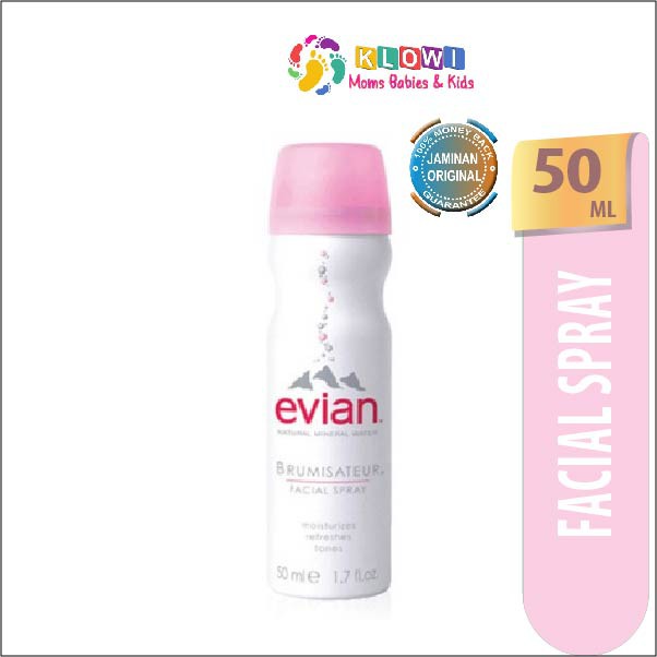 Evian Facial Spray Brumisateur 50 Ml / Face Mist / Spray Wajah Shopee