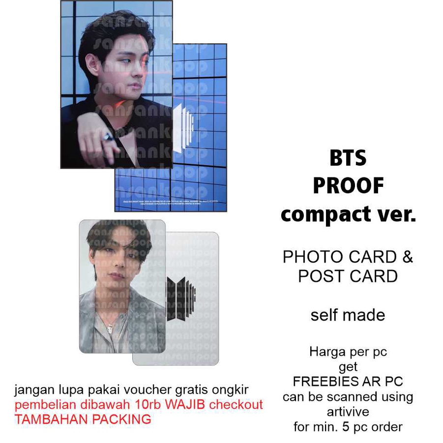 photocard unofficial bangtan BTS PROOF COMPACT VER.