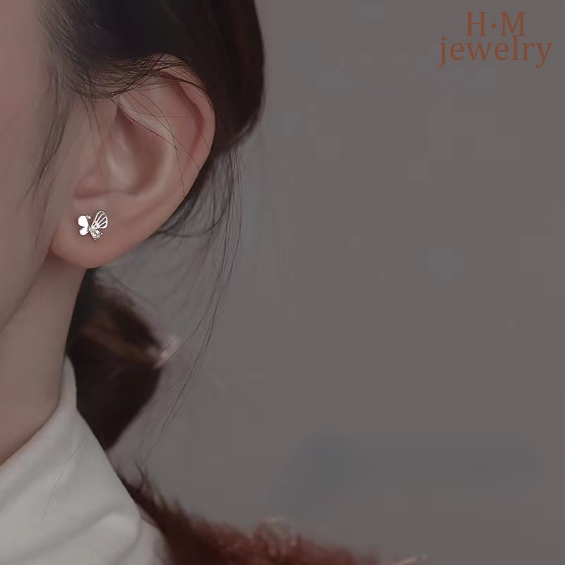 Anting Tusuk Asimetris Bentuk Kupu-Kupu Geometri Untuk Wanita Butterfly