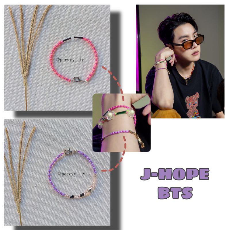 BTS J-HOPE Bracelet - Gelang J-Hope BTS - KPOP - Gelang Manik Beads