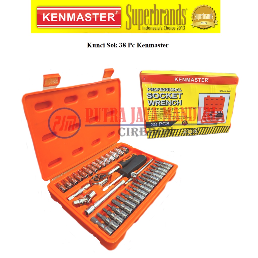 Kenmaster Kunci Sok Shock 38 Pc / Kunci Sok Set 38 Pcs Wrench / Kunci Shock 38 Pc