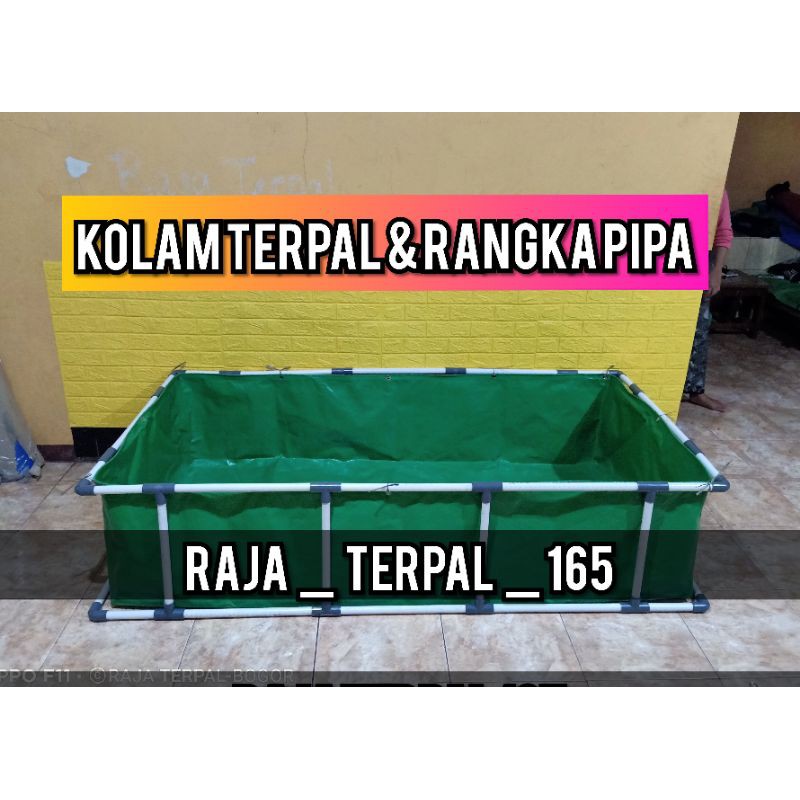 KOLAM TERPAL RANGKA PIPA FULSET 200x100x50