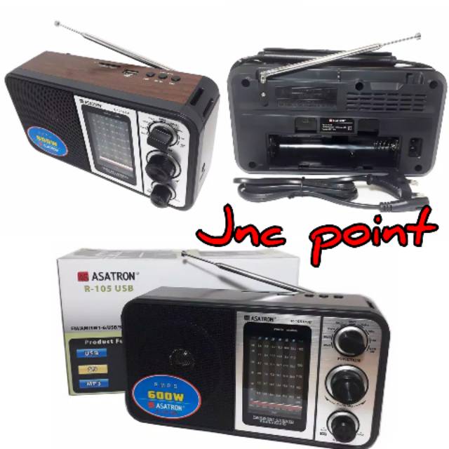 Radio Portable Asatron R-105 USB AM/FM FLASHDISK SD CARD MP3 PLAYER ORIGINAL GARANSI RESMI