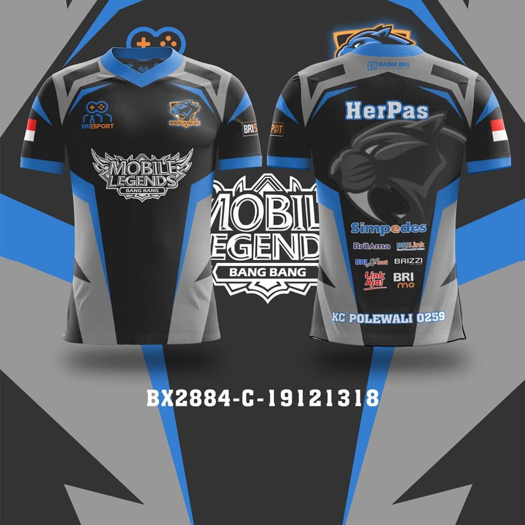  Kaos  Jersey Game Esport Free Fire PUBG  Mobile Legend 