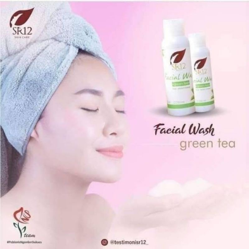 

facialwash green tea recomendt kulit kombinasi ,berminyak dan berjerawat