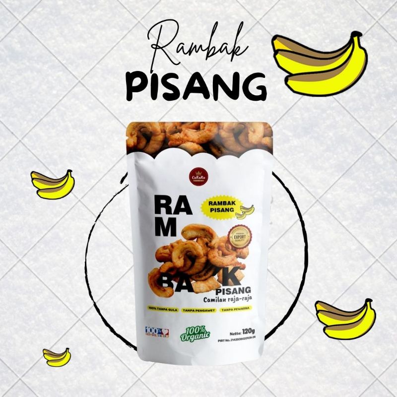 

TERLARIS, Rambak Pisang Premium CARARA, CAMILAN kripik TERLARIS