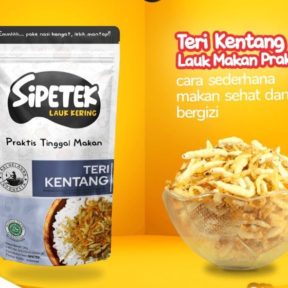 

Sipetek teri kentang/lauk sehat/lauk kering/lauk praktis