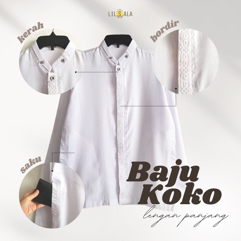 [KOKO] Baju Koko Katun Premium Tangan Pendek dan Panjang Basic Casual Kemeja Pria Hampers Lebaran/ Hampers Ramadhan