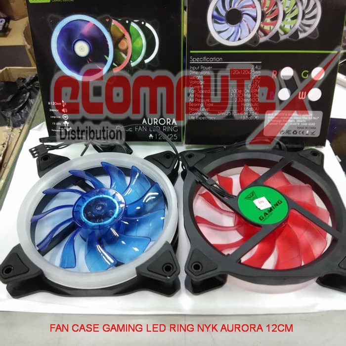 FAN CASE GAMING LED RING NYK AURORA 12CM