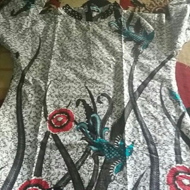 Tunik Batik Wanita Lengan Serut M L Xl