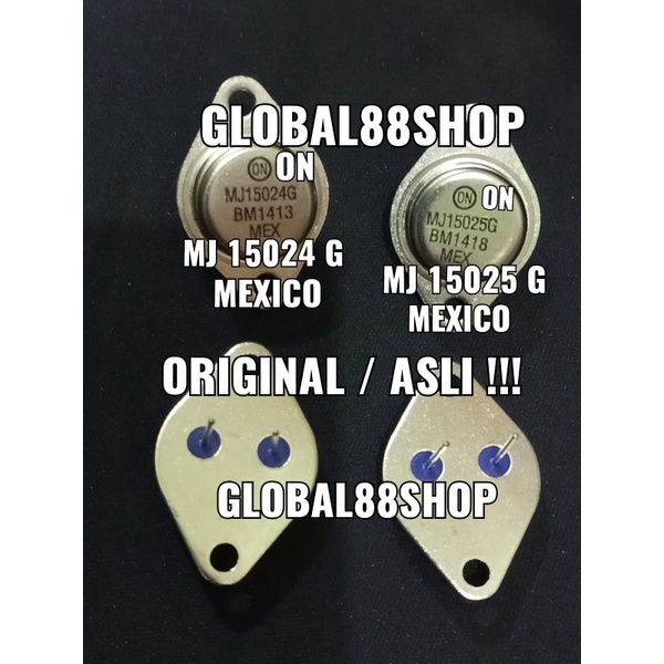 Hrg 1set Tr Transistor JENGKOL MJ15024/15025 MJ 15024 15025 MEXICO ORIGINAL ASLI