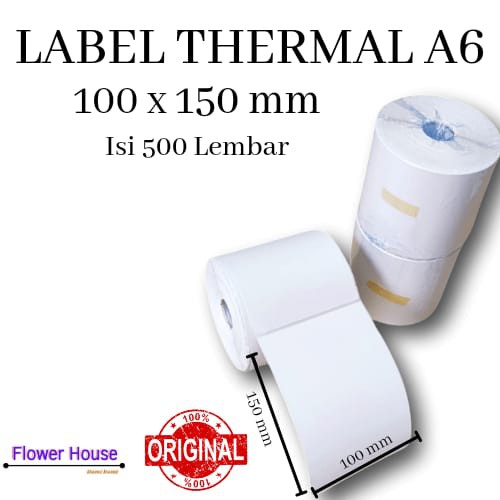 

Kertas Termal & Countinuous Paper/Roll A6 100 x 150 mm isi 500 pcs