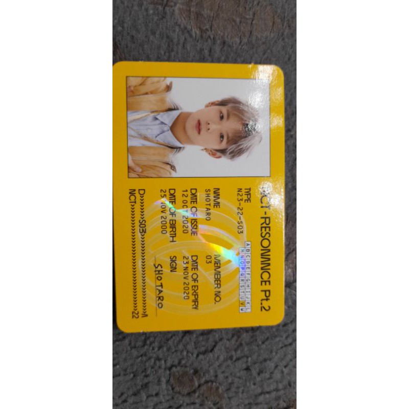 ID CARD SHOTARO NCT
