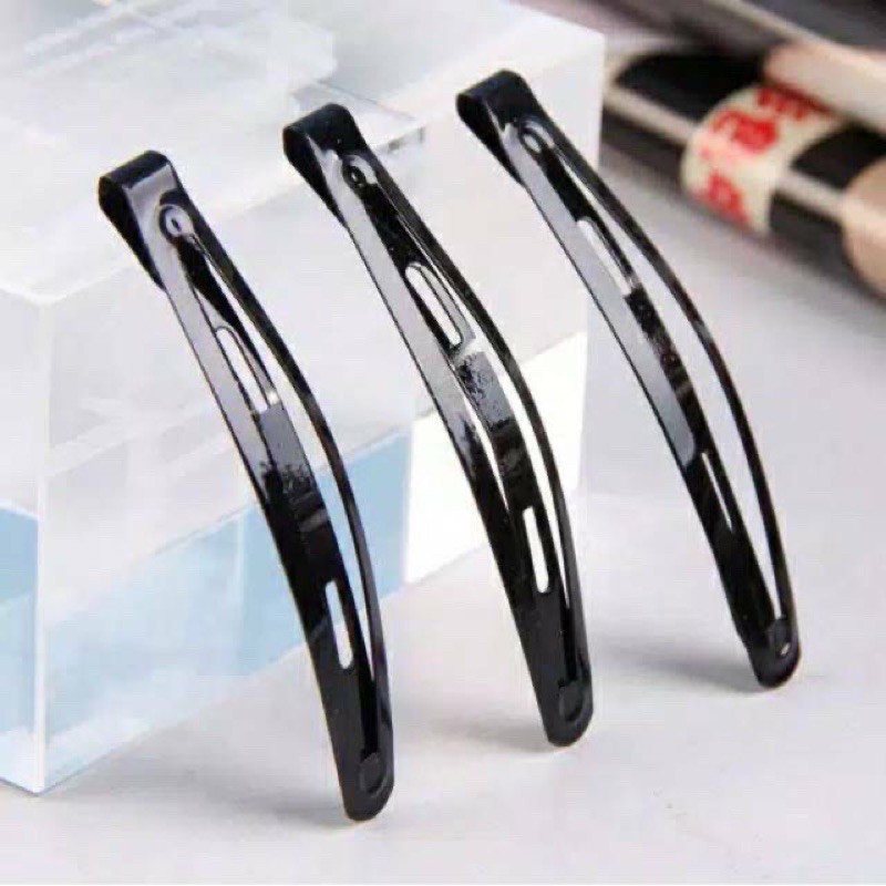 Jepit rambut tiktok jepit clip warna hitam SATUAN