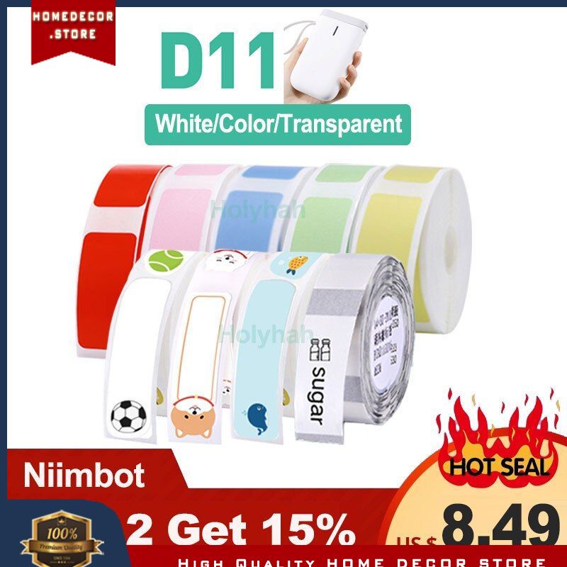 

Niimbot D11 Mini Label printer paper Printing Label Waterproof Anti-Oil Price Label Pure Color Scrat