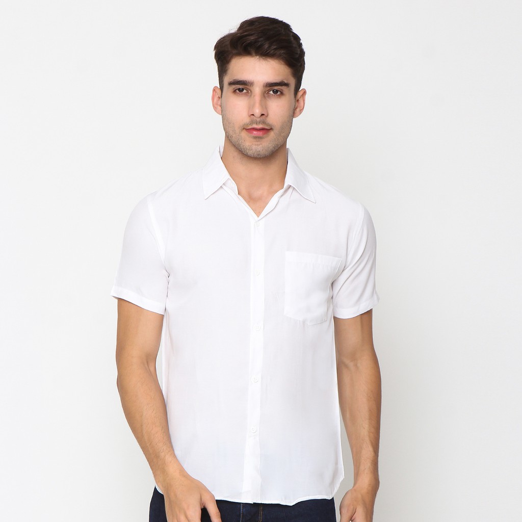 Kemeja Tangan Pendek Pria  Dewasa Variasi Kantong - Jhonny
