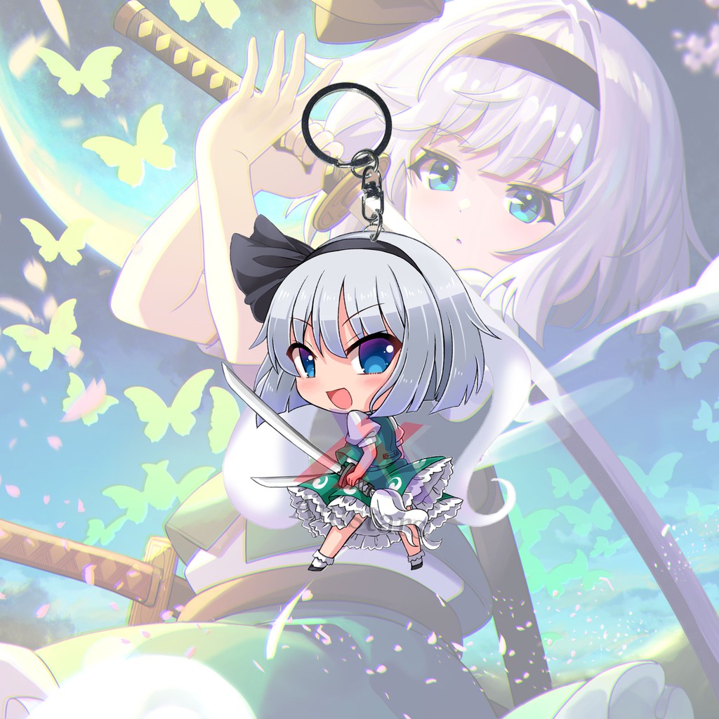 Gantungan Kunci Anime Touhou Project Youmu Konpaku Ganci - Key Chain - Souvenir - Anime