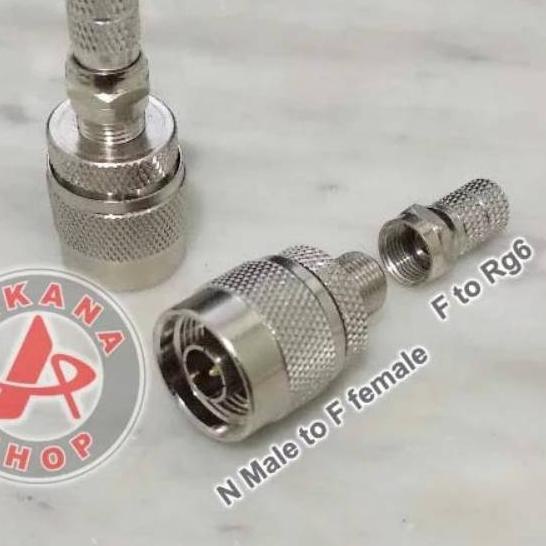 ☚ KONEKTOR PENGUAT SIGNAL SINYAL N MALE TO F FEMALE RG6 HP REPEATER BOOSTER UNTUK KABEL RG6 ✺