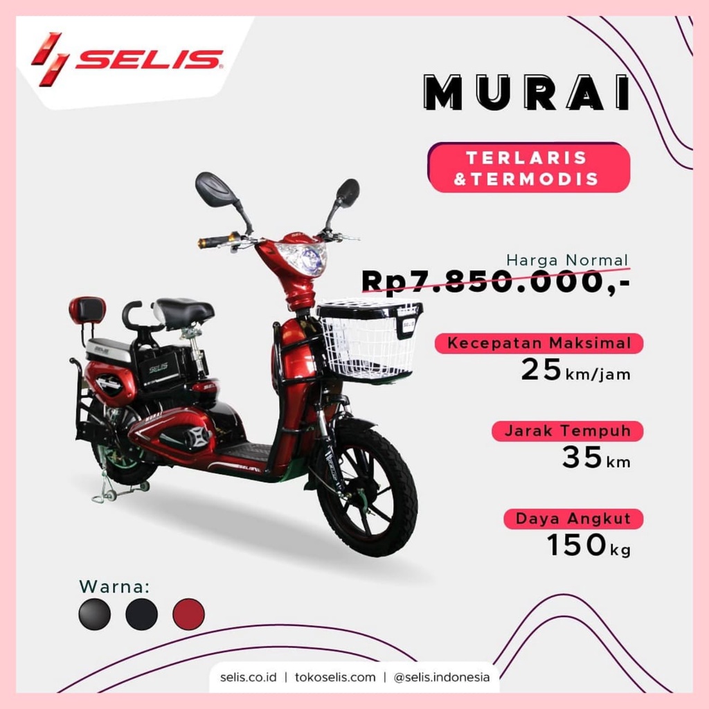 Sepeda Listrik Selis Tipe Murai