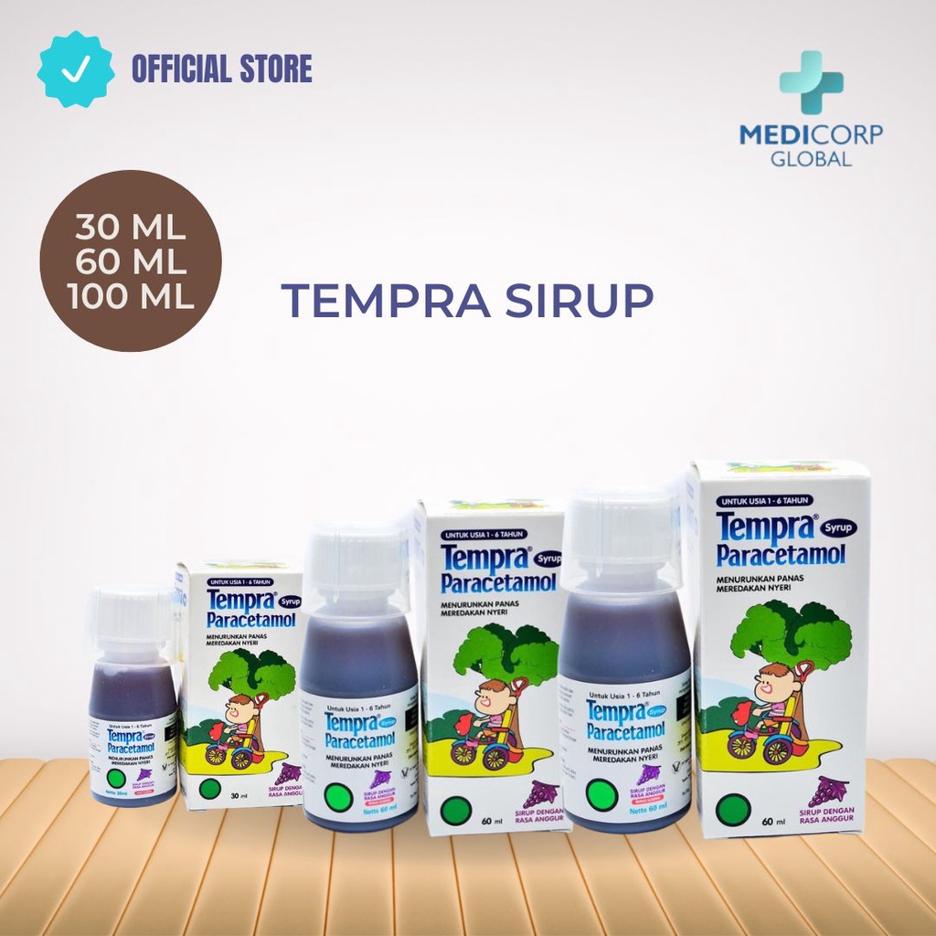 [MEDICORP] Tempra sirup obat penurun demam / panas bayi dan anak rasa anggur