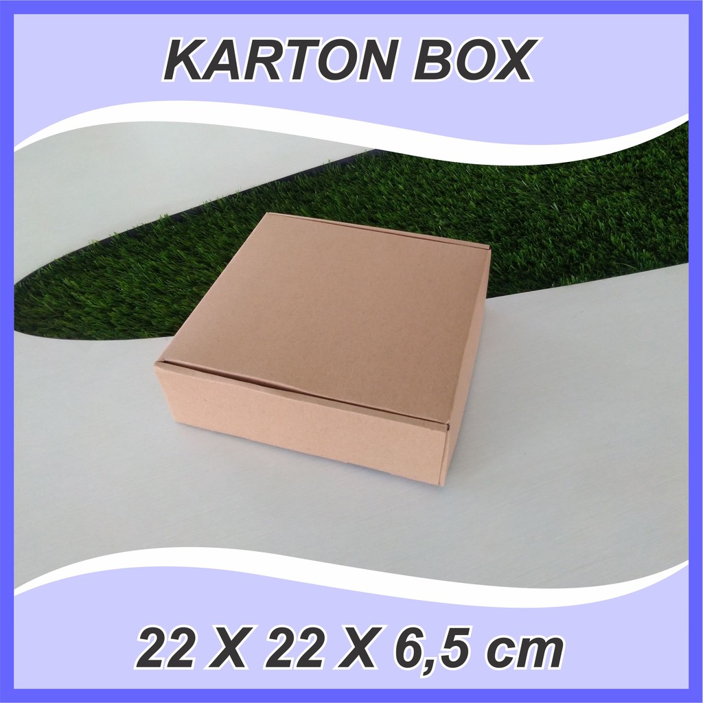 

(10 pcs) Karton Box Polos 22x22x6.6 cm EF Kardus Packing Murah box baju box makanan box die cut box souvenir hampers