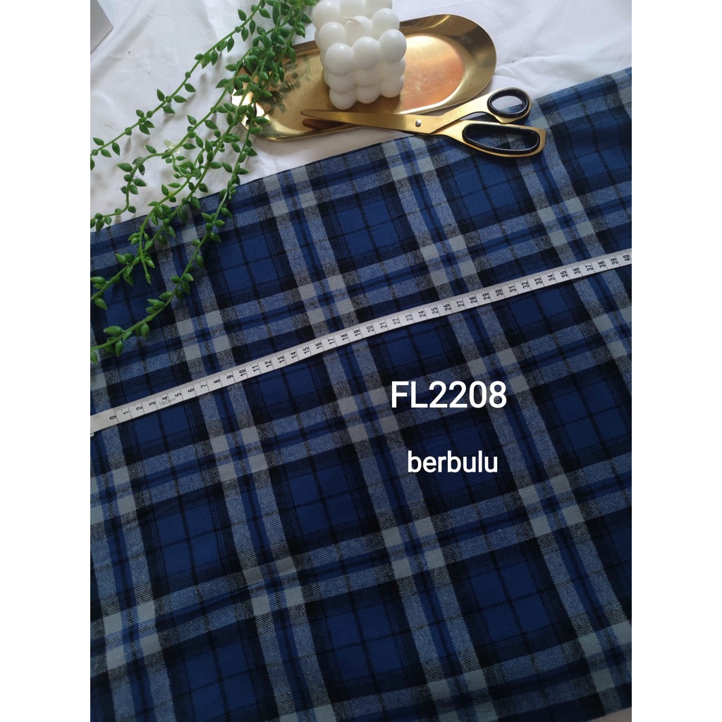 BIRU kain flanel bahan kotak katun yarndyed harga per 0.5meter/kain meteran happychild