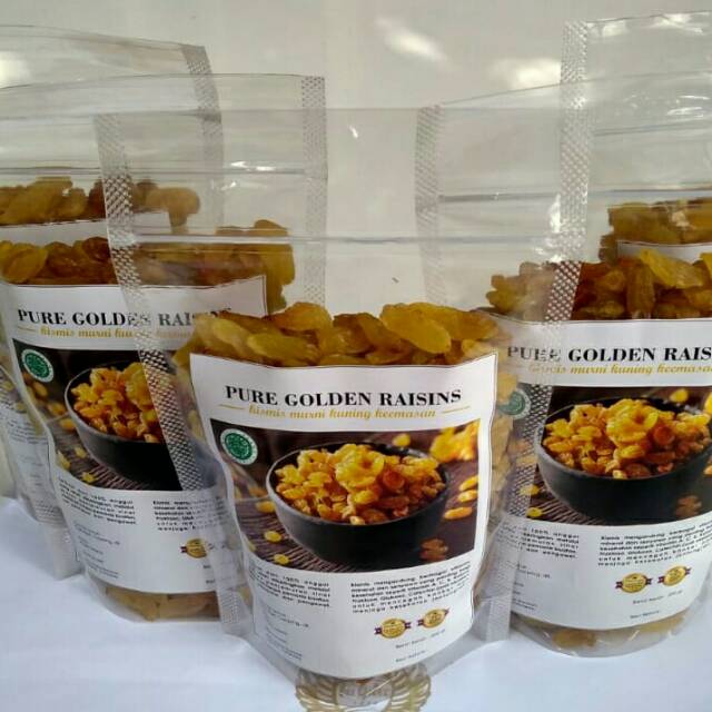 

Pure Golden Raisin Kismis Kuning Ke Emasan 500 gr Premium Quality