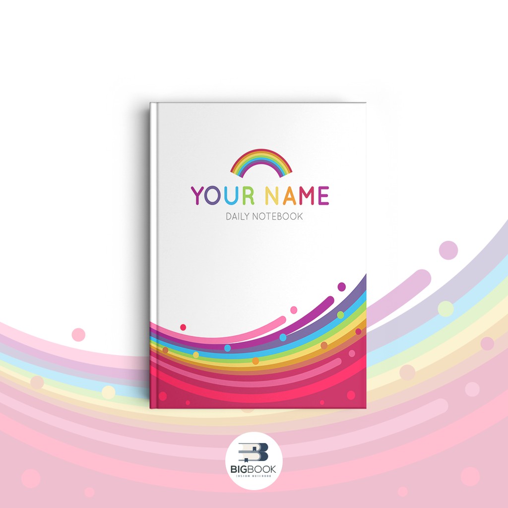

Notebook Colorful + Monthly Planner Hardcover Ukuran A5 is HVS polos/bergaris/dotted/watermark/grid