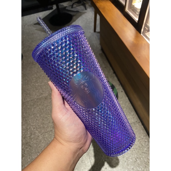 Starbucks Studded Translucent Blue Purple Bling Blink Coldcup Tumbler