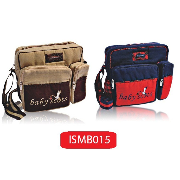 Baby Scots Medium Diaper Bag/ Tas Perlengkapan Bayi Bordir Sedang - ISMB015