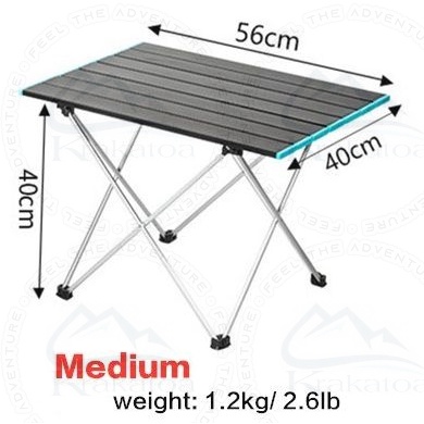 【COD】 Meja Lipat Outdoor Aluminium Sedang (Medium)` Portable Foldable Alumunium Table` Ringan Mancing Camping Piknik Taman