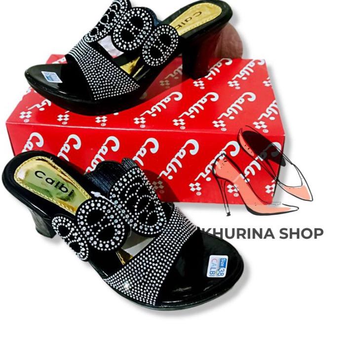 Best Seller.. [BEST SELLER] SANDAL WANITA CALBI HEELS / SANDAL CANTIK MEWAH / SANDAL PESTA