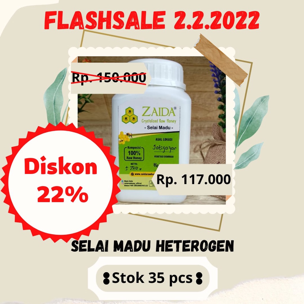 Selai Madu Hutan Zaida 700 gram Promo Flashsale 2.2