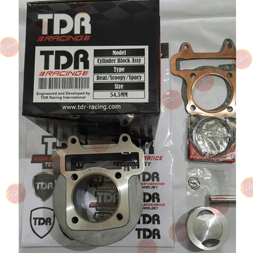 Cylinder Blok Bore Up Set Beat / Scoopy / Spacy Karbu 54.5mm TDR Racing