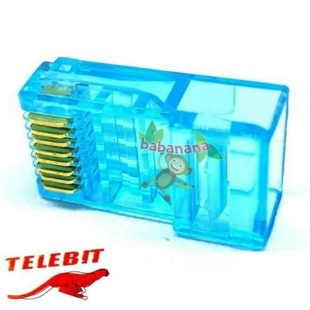 Telebit cat 6 rj 45 lan Gold Plated Easy Crimp Con4566