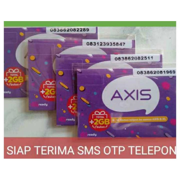 Perdana Axis 0,-Pulsa / CAKEP / Langsung Siap OTP SMS TELEPON