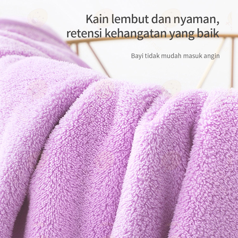 Lacoo Handuk bayi anak lembut Handuk mandi anak bayi motif kelinci 70*140 cm