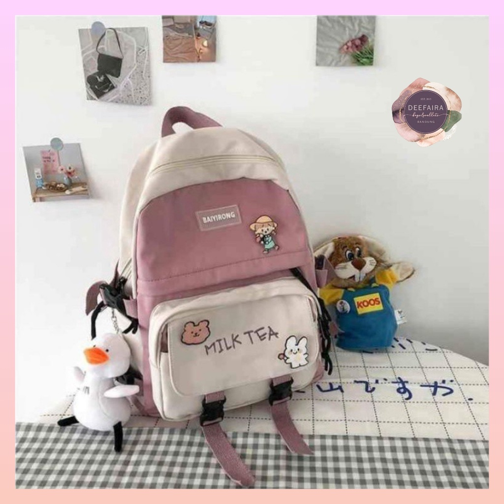 Tas Ransel Sekolah Anak Perempuan Stylish Milk T3a Lucu Tas Untuk Sd Smp Sma