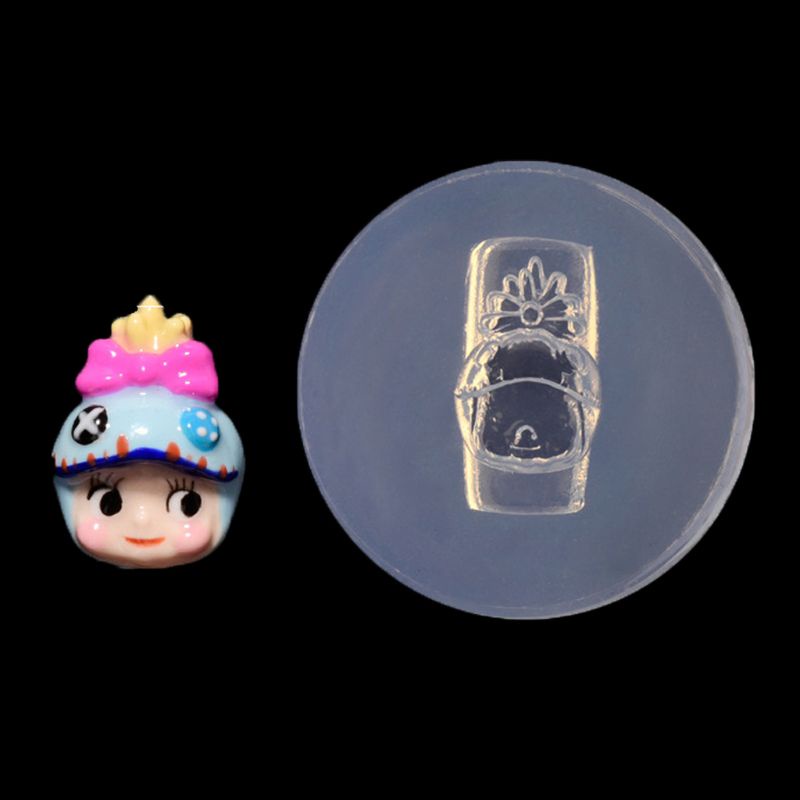 Siy Cetakan Resin Bentuk Boneka Kartun 3d Ukuran Mini Bahan Silikon Untuk Nail Art