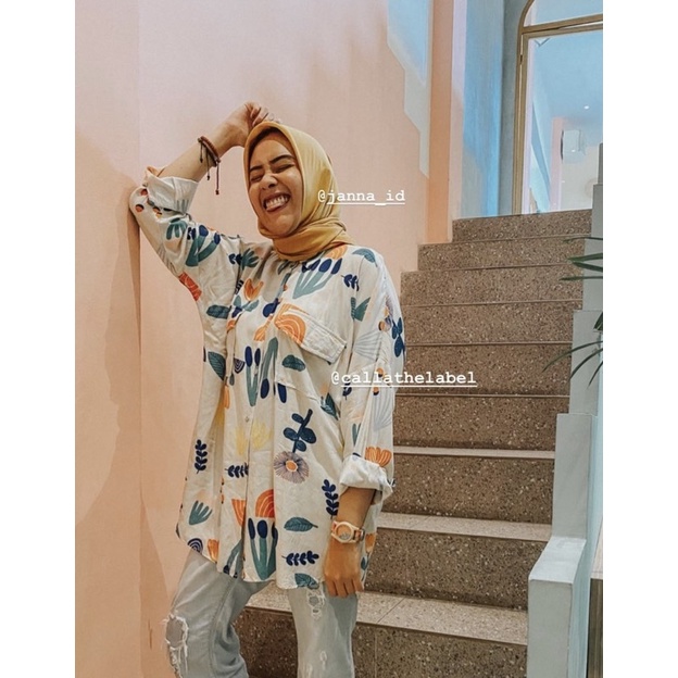 Calla The Label (kemeja callathelabel luna oversized shirt) - thisisapril cottonink nadjani LOCAL BR